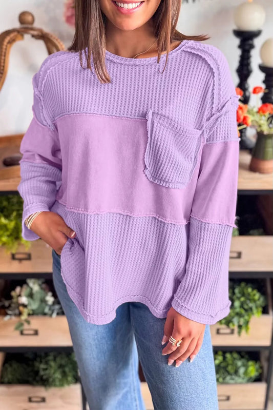 Purple Thermal Knit Top