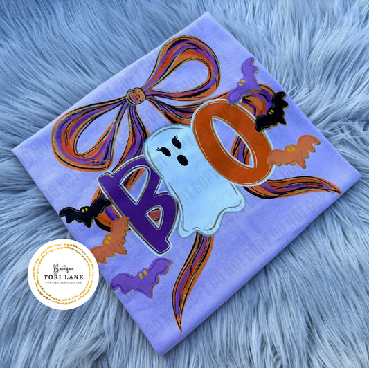 Halloween Bow Boo Graphic Tee