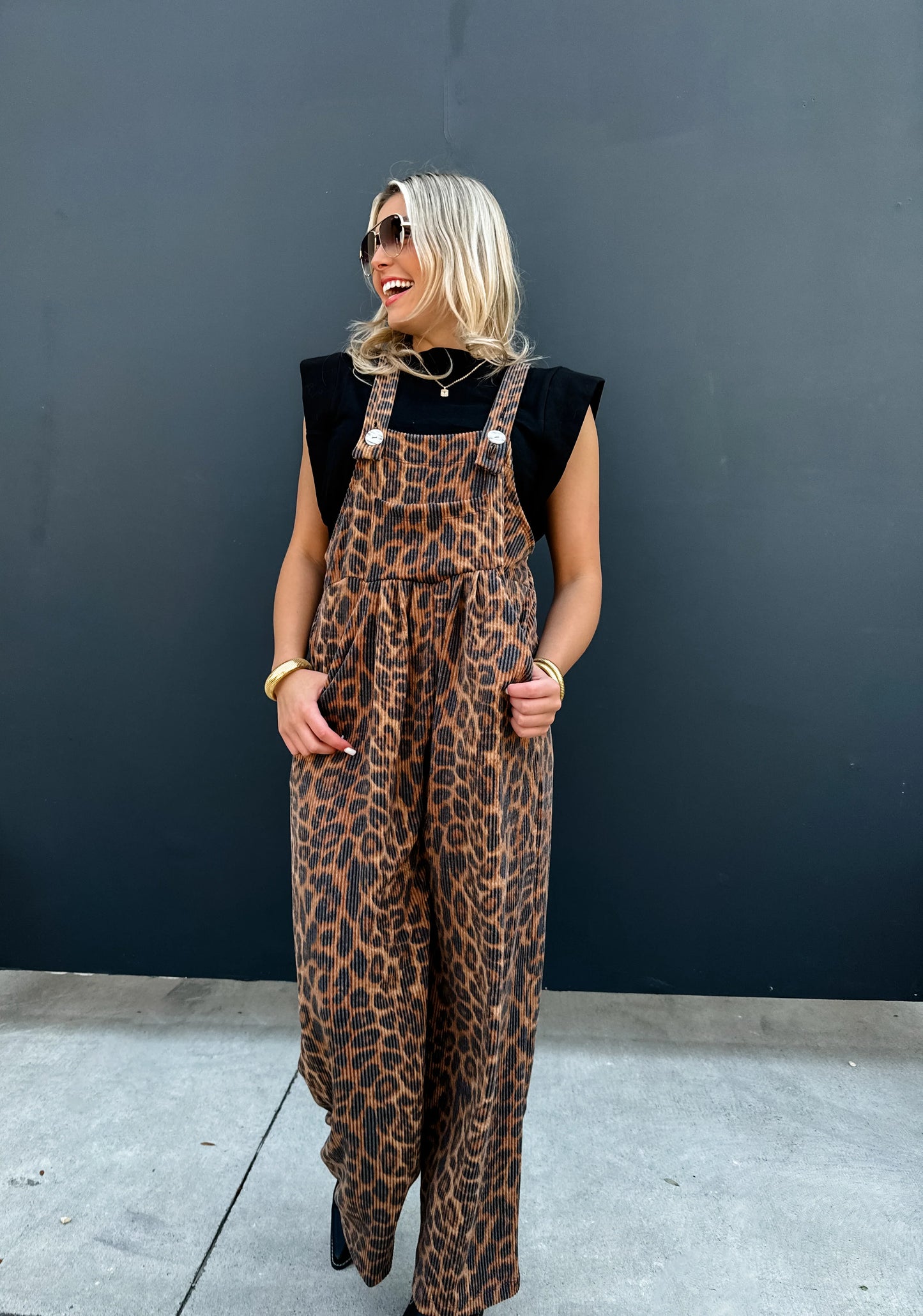 Cheetah Boho Overalls