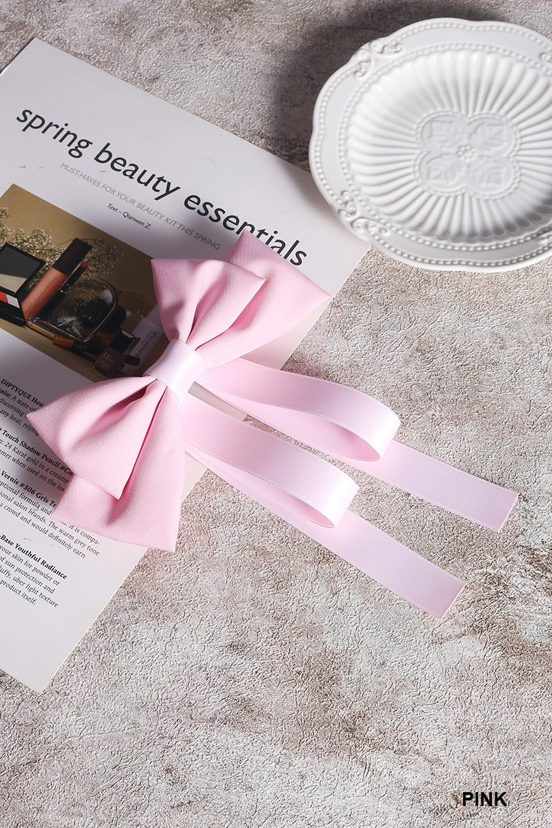 Pink Silky Satin Hair Clip Barrette