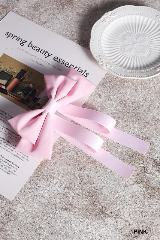 Pink Silky Satin Hair Clip Barrette