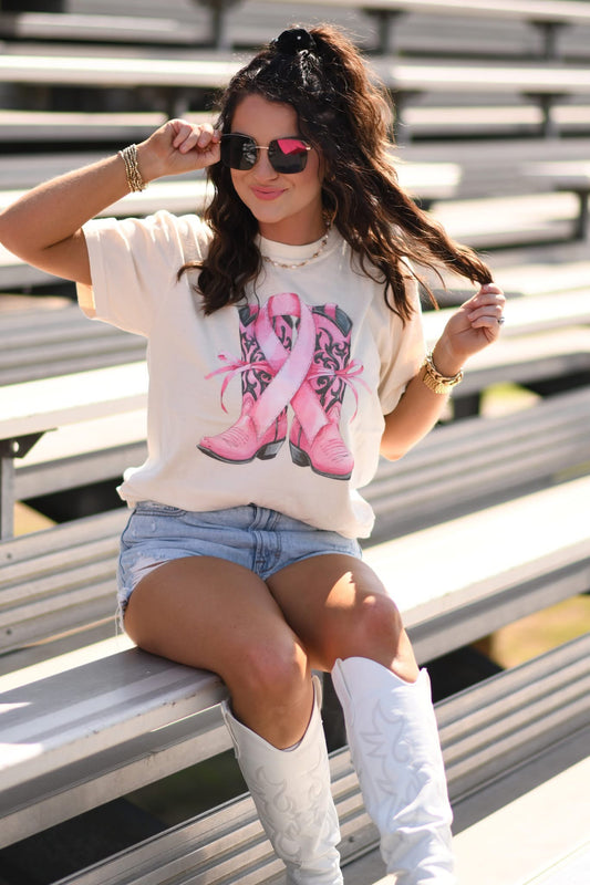 Pink Out Boots Graphic Tee