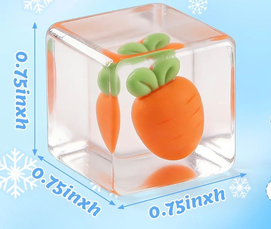 Mini Fruit Cube Squishy Toy
