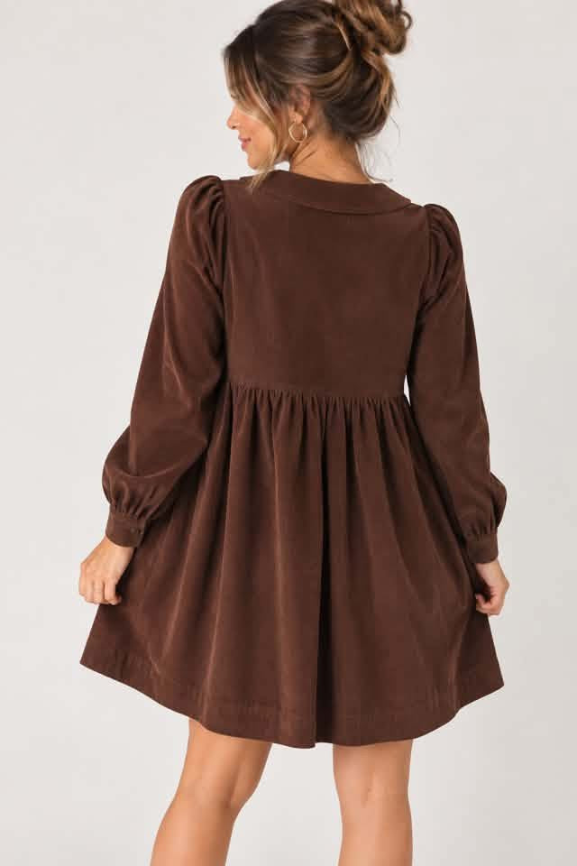 *PREORDER* Bow Knot Corduroy Dress