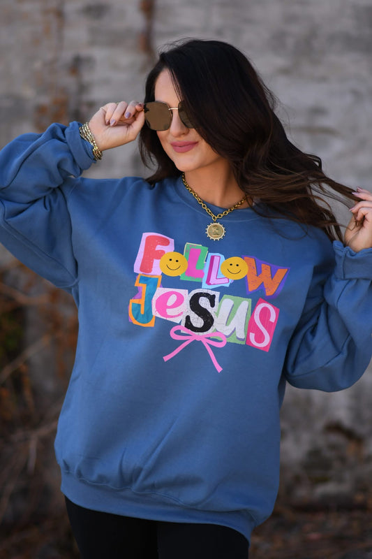 Follow Jesus Graphic Sweatshirt