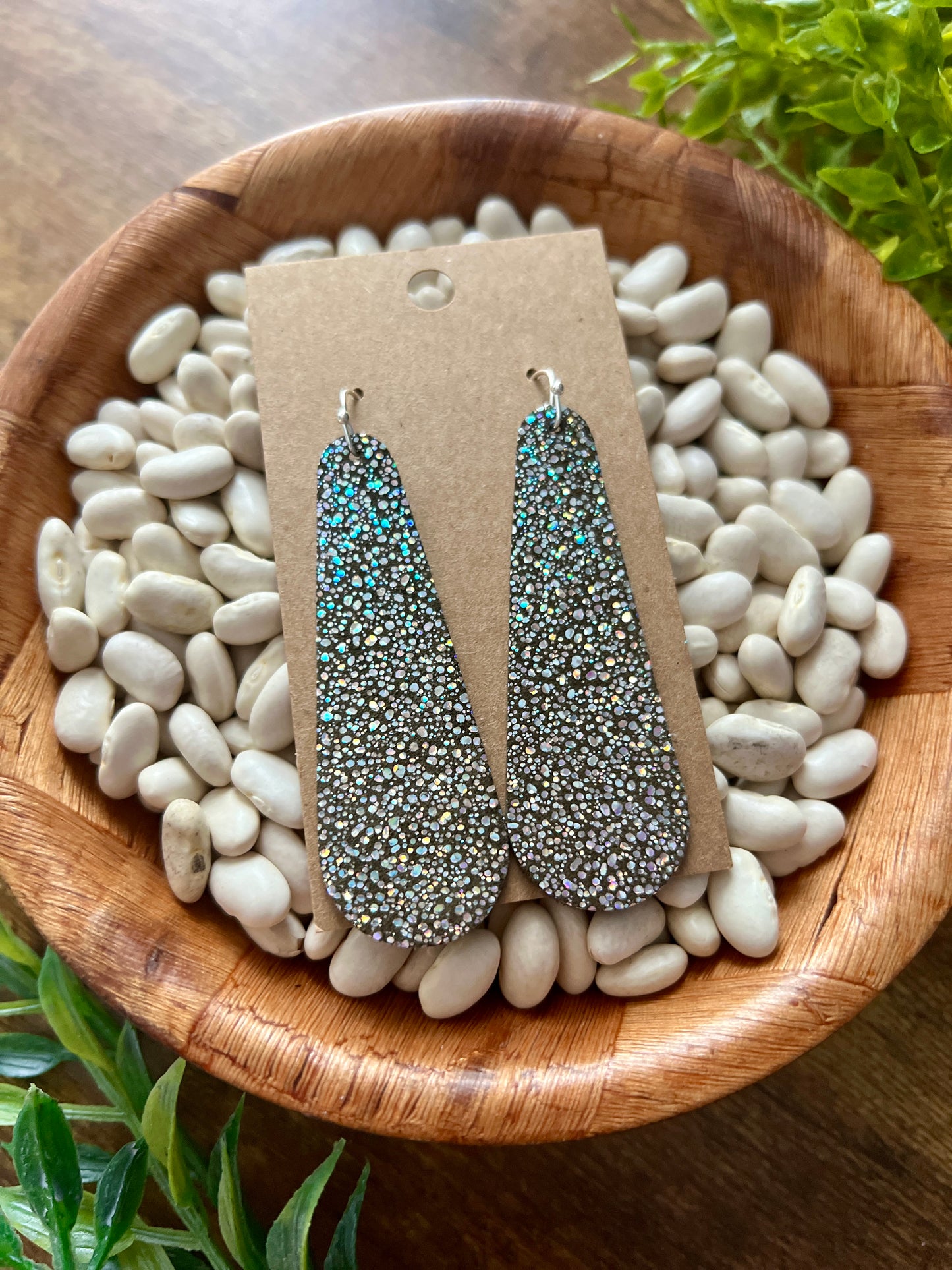 Black Shimmer Earrings