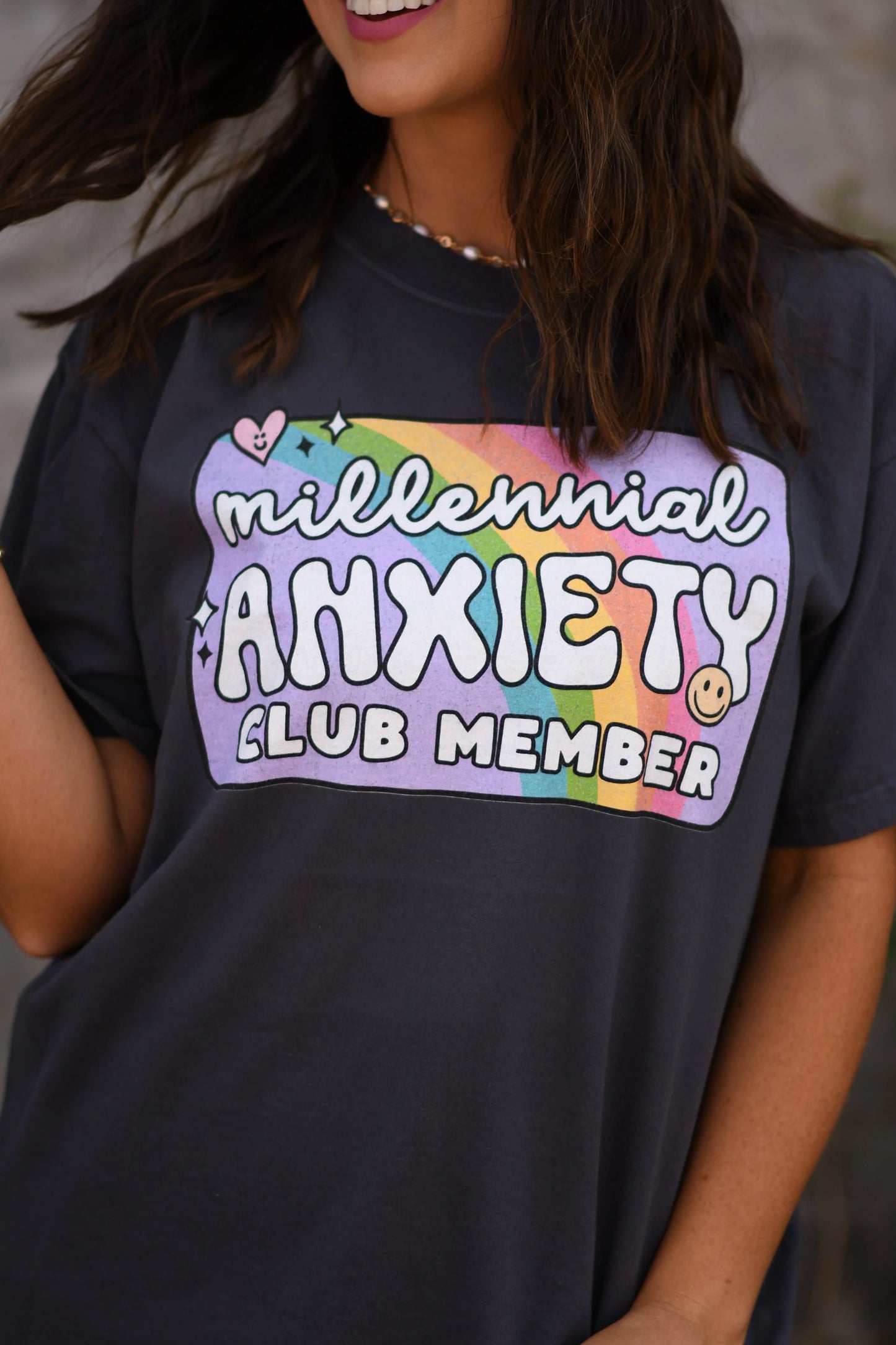 Millennial Anxiety Club Member Graphic Tee