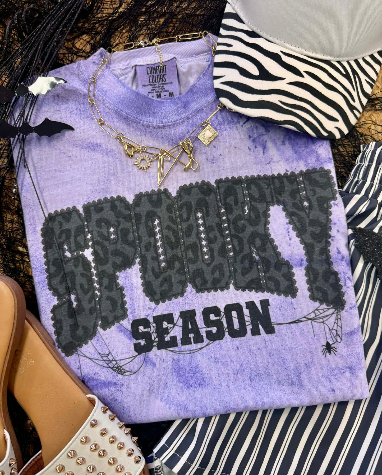 COLORBLAST Spooky Season Leopard Graphic Tee