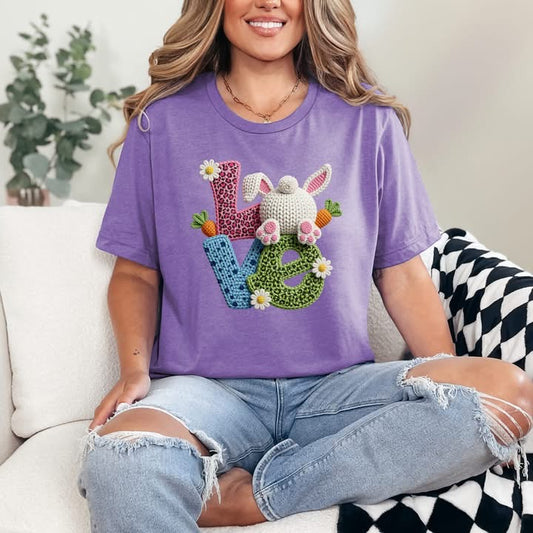 Faux Yarn Easter Love Graphic Tee
