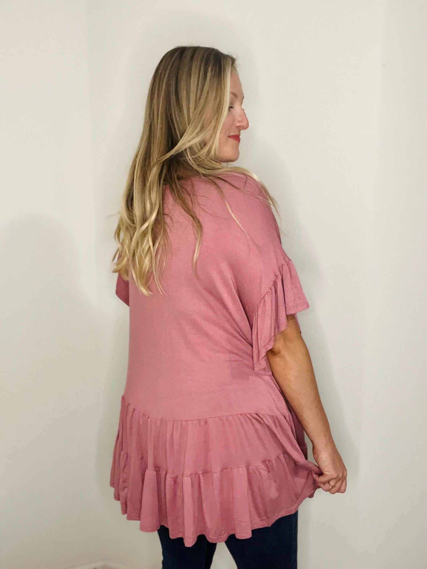 Mauve Tunic Top Plus+