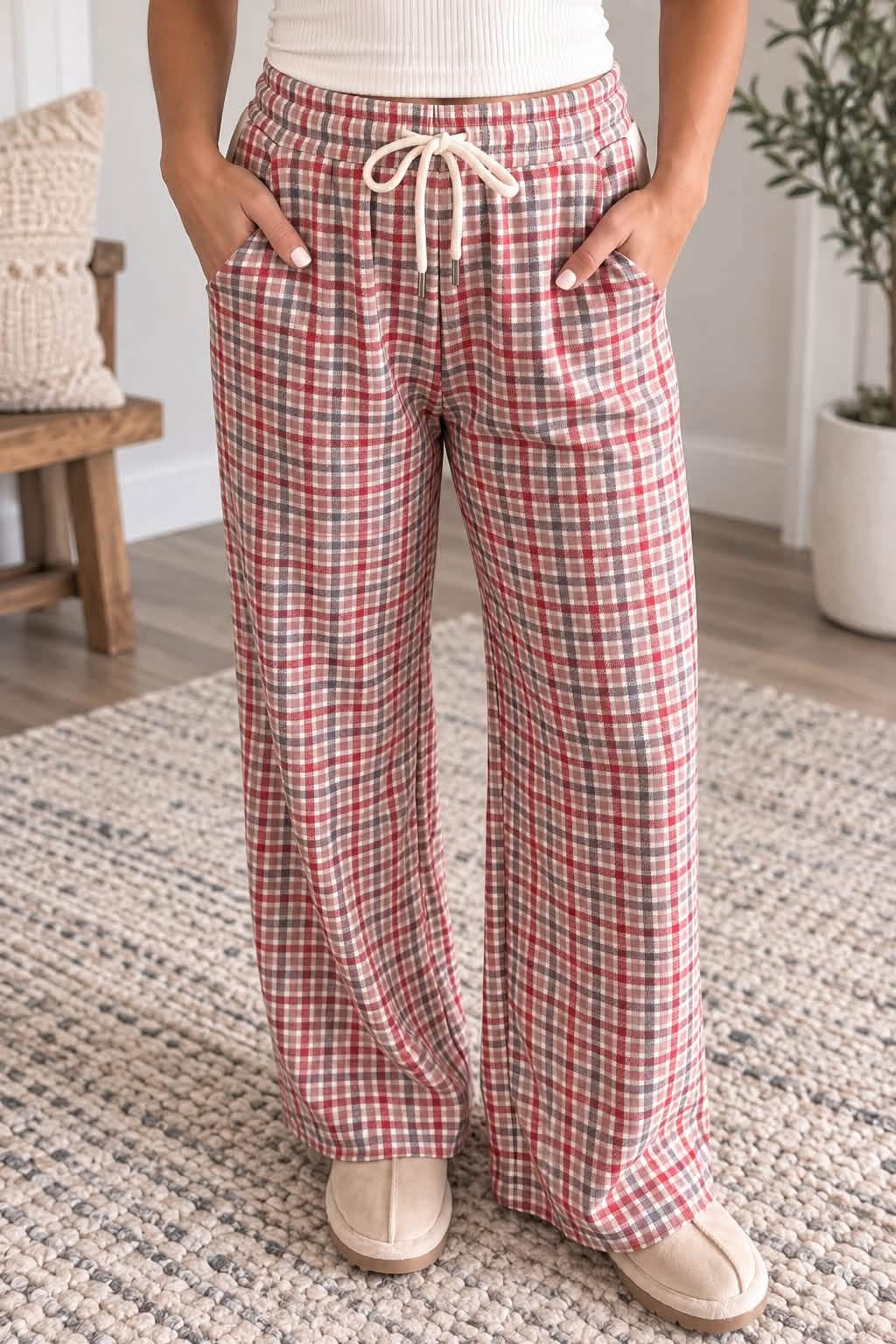 *PREORDER* Multicolor Plaid Elastic Pants