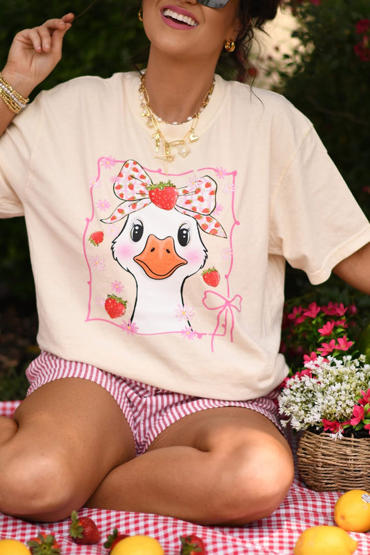 Strawberry Goose Graphic Tee