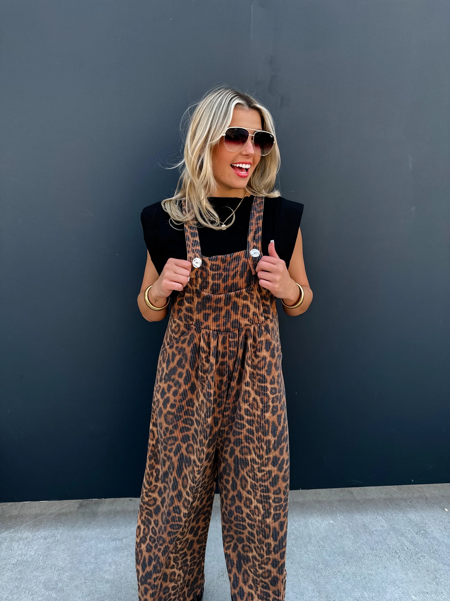 Cheetah Boho Overalls