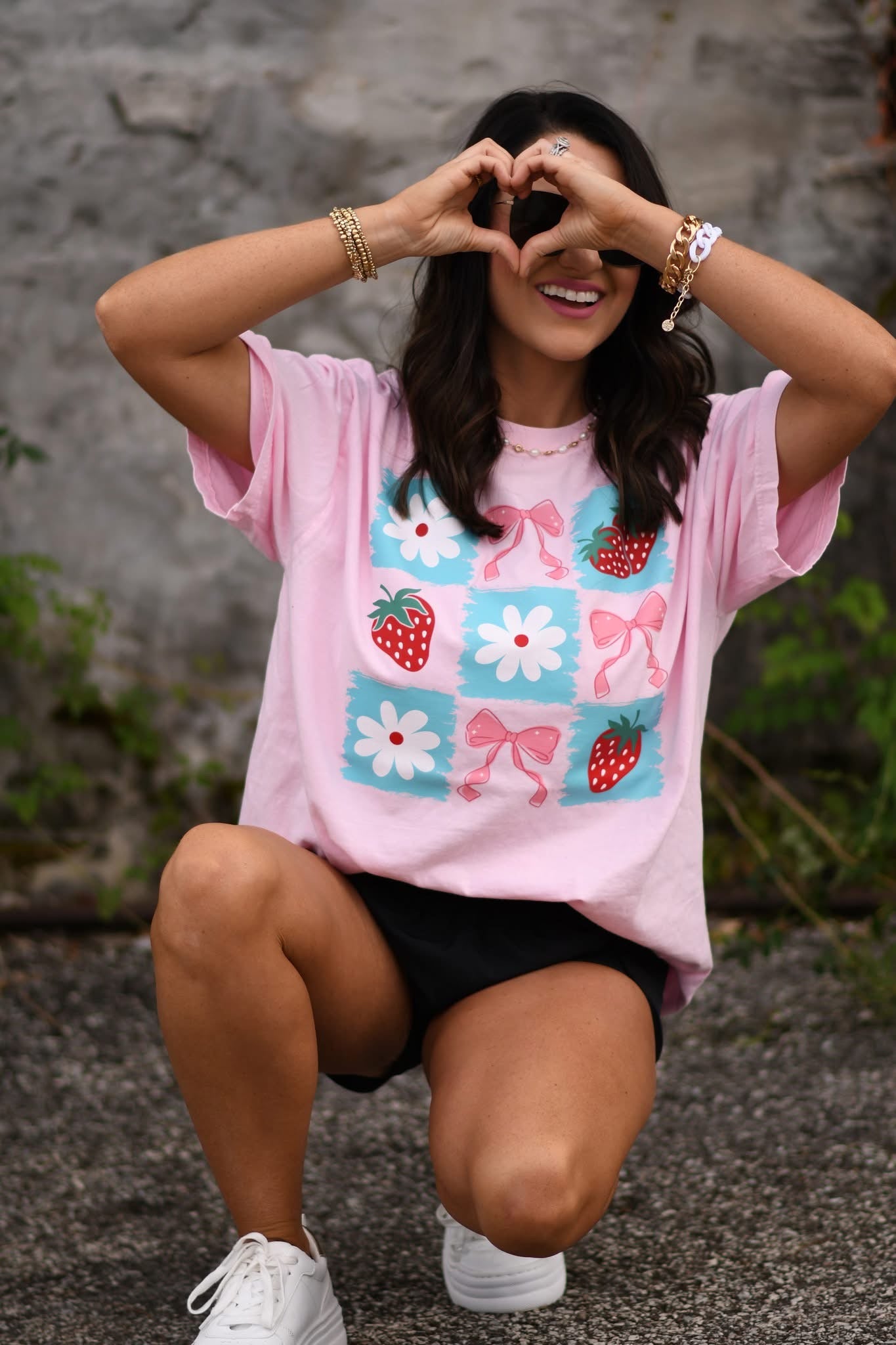 Daisies & Strawberries Graphic Tee
