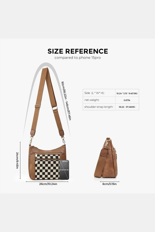 Checker Canvas Messenger Bag