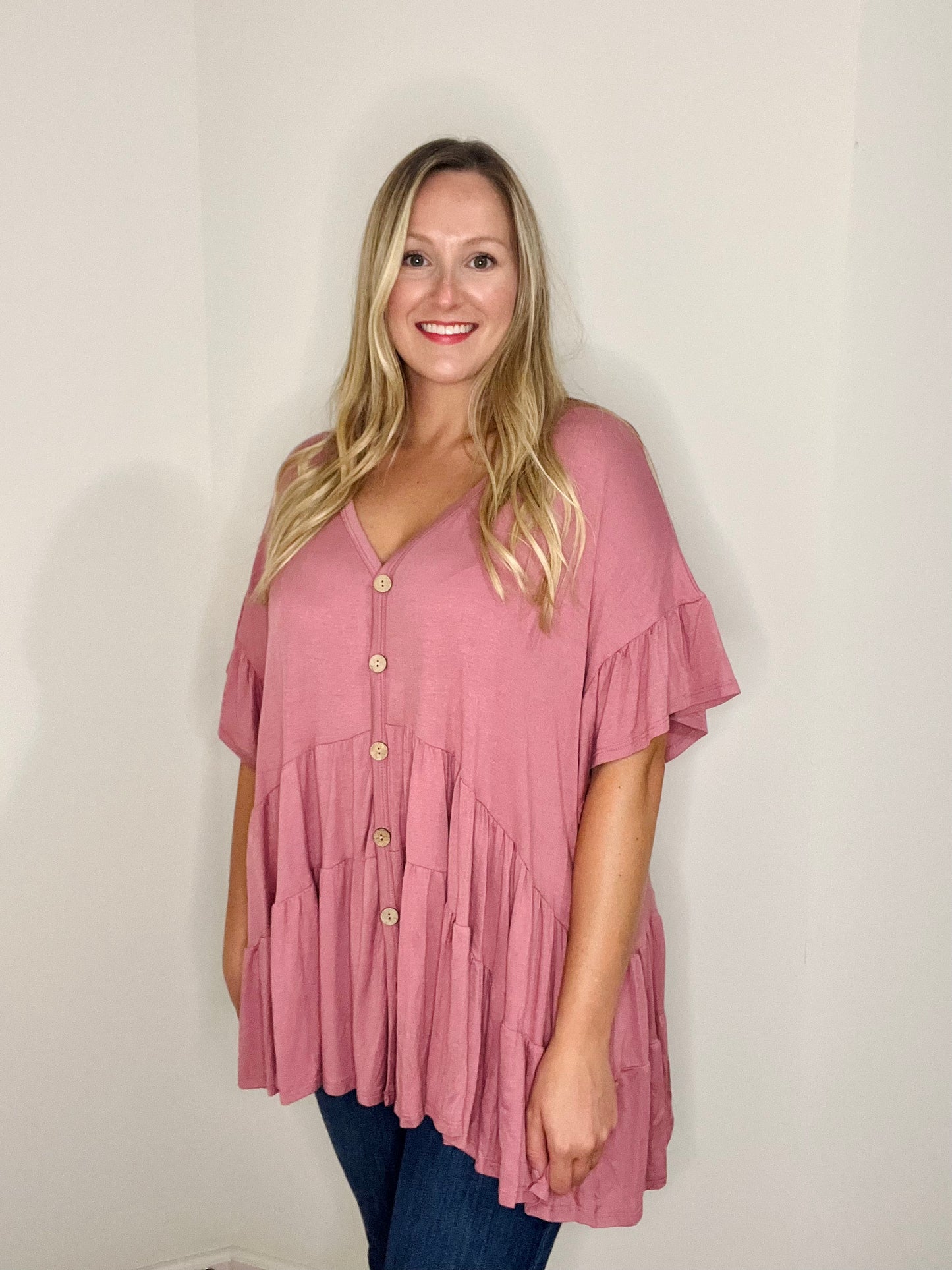 Mauve Tunic Top Plus+