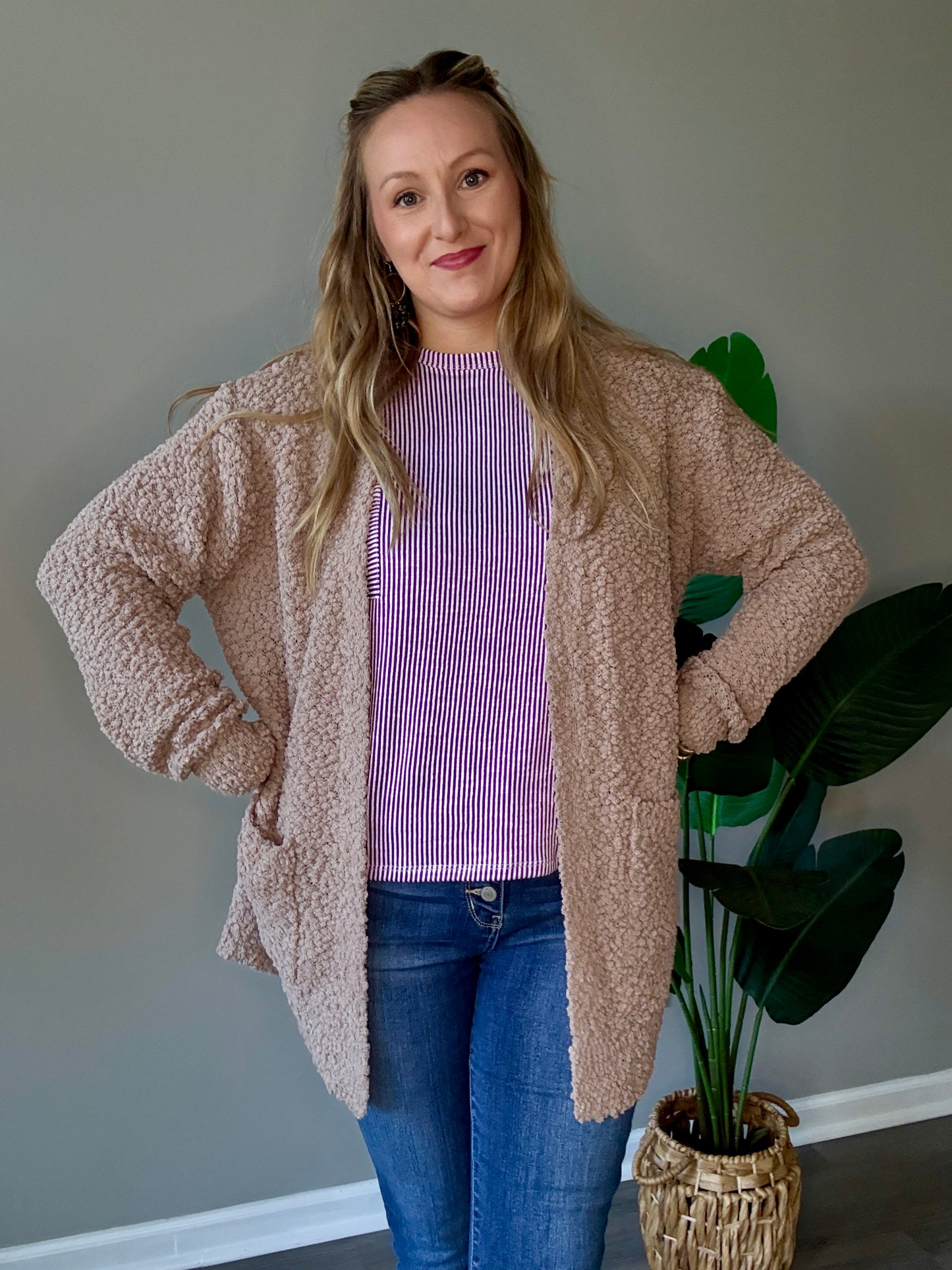 Mocha Popcorn Cardigan
