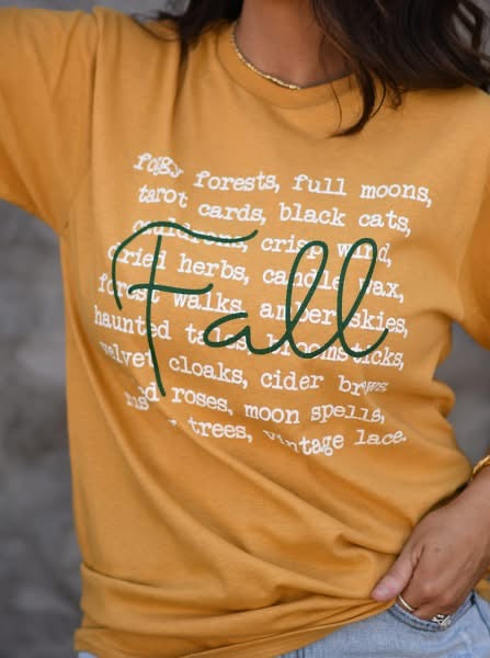 Fall Words Graphic Tee