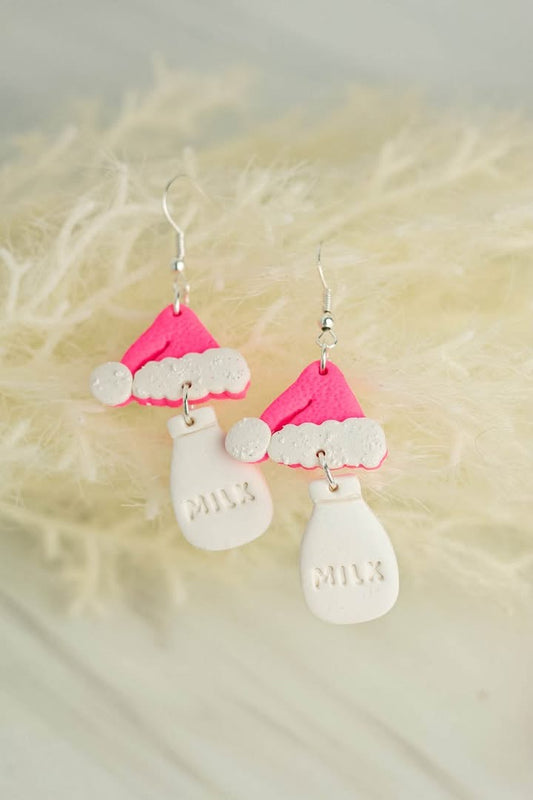 *PREORDER* Santa Milk Dangle Earrings