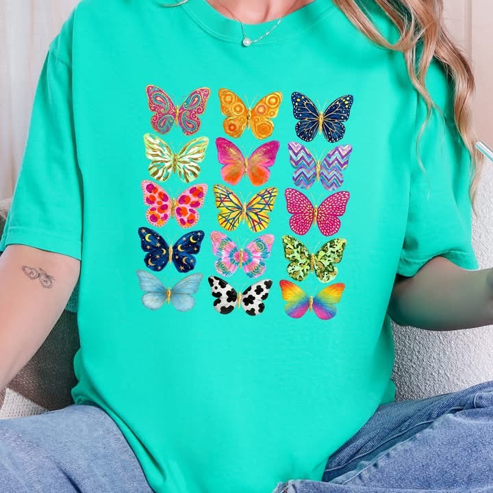 Butterfly Grid Graphic Tee