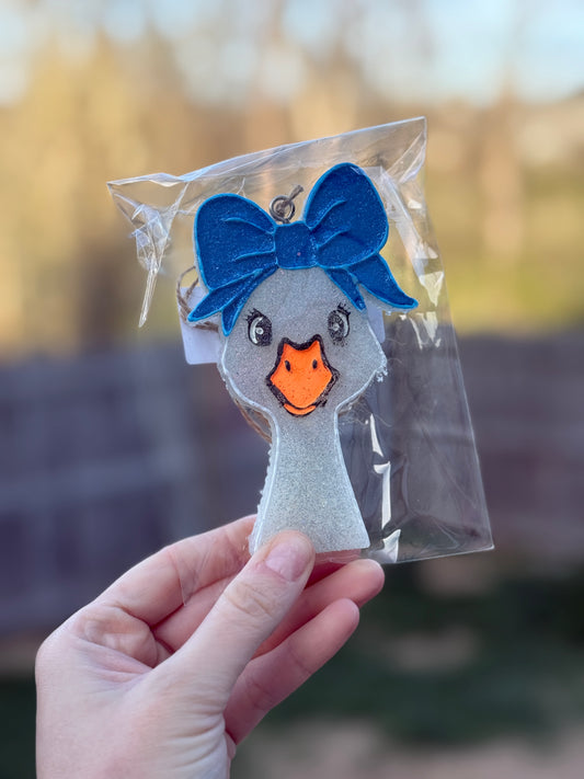 Bow Duck Car Air Freshie (Vanilla Pineapple Margarita)