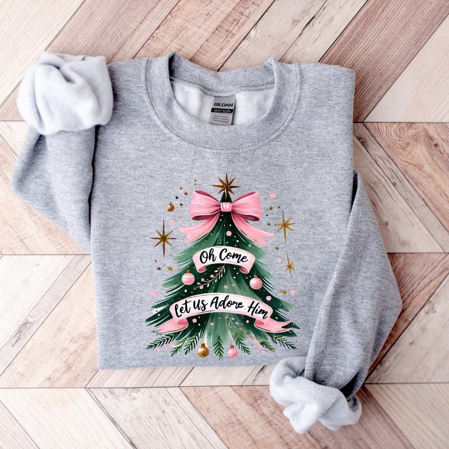 Let Us Adore Him Graphic Sweatshirt