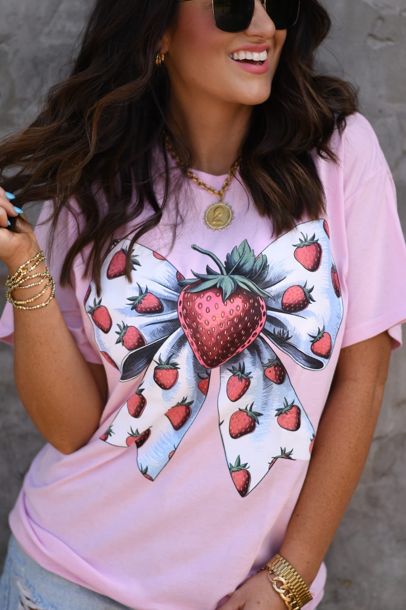 Strawberry Bow Graphic Tee