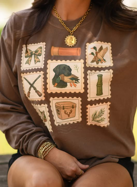 Hunting Stamps Graphic Long Sleeve