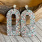Glitter Arch Earrings