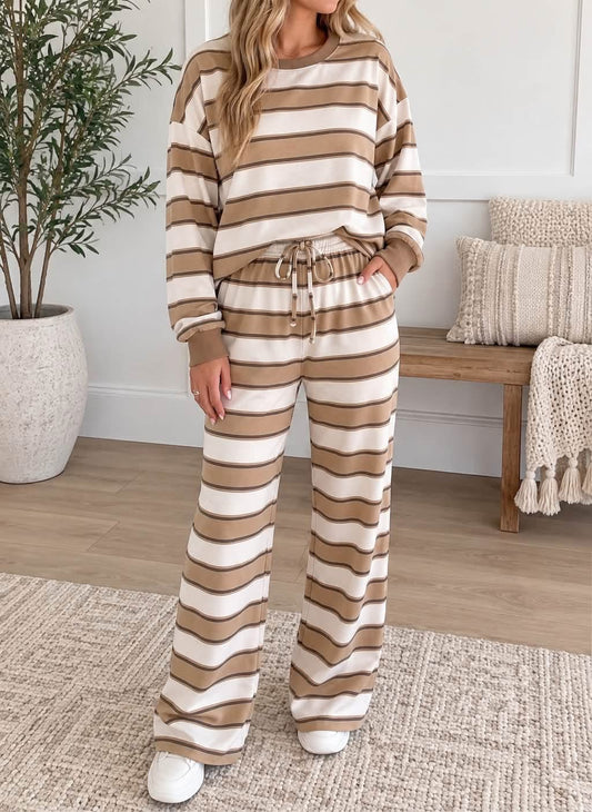 *PREORDER* Khaki Stripe Casual Set
