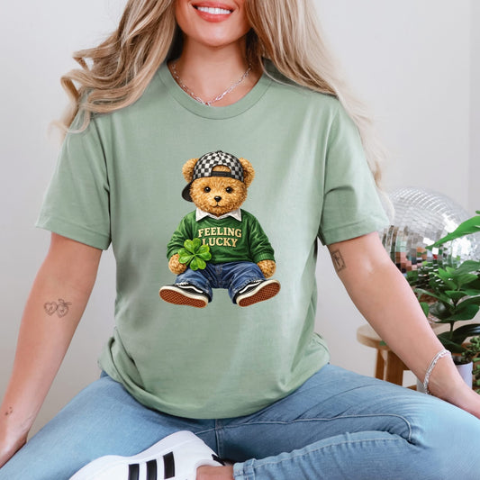 Feeling Lucky Teddy Bear Graphic Tee