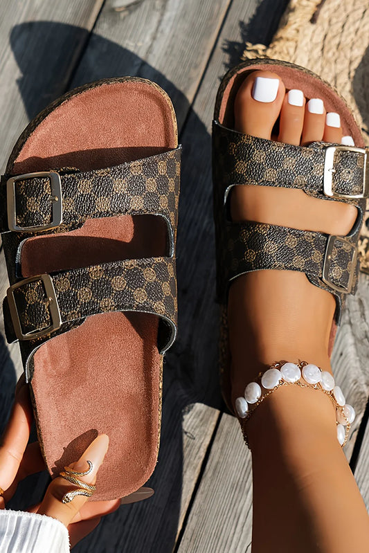 Geo Buckle Sandals