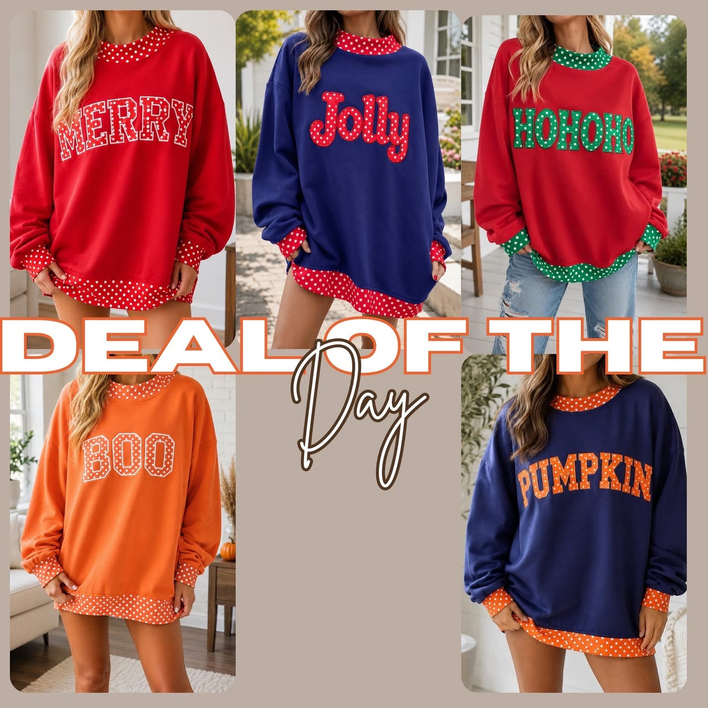 *PREORDER* Polka Dot Slogan Sweatshirt