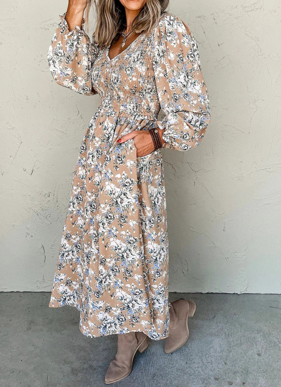 Fall Floral Maxi Dress