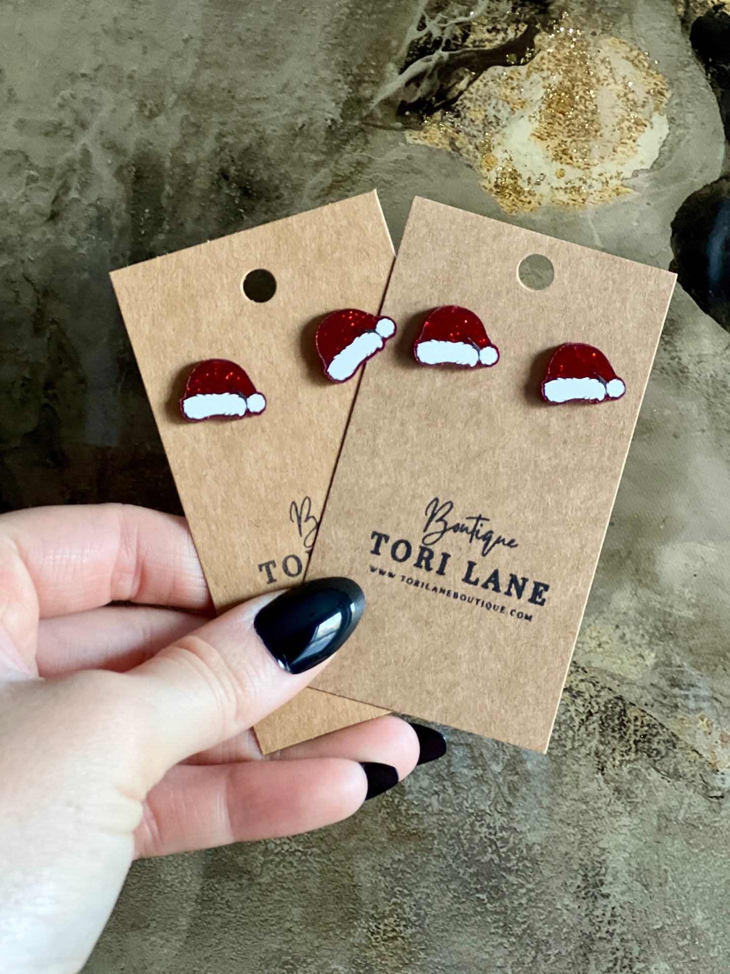 Santa Hat Stud Earrings