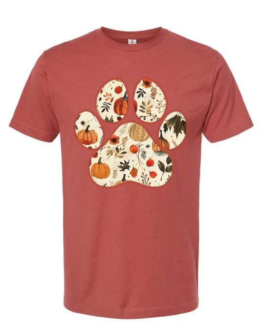 Fall Paw Print Graphic Tee