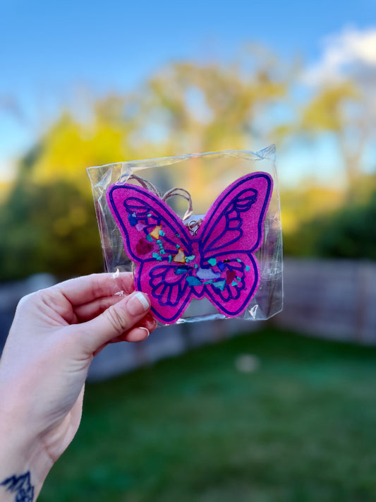 Butterfly Car Air Freshie (Apples & Maple Bourbon Scent)