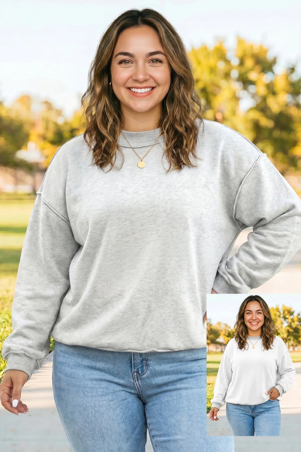 *PREORDER* Plus+ Exposed Seam Reversible Sweatshirt *multiple colors*