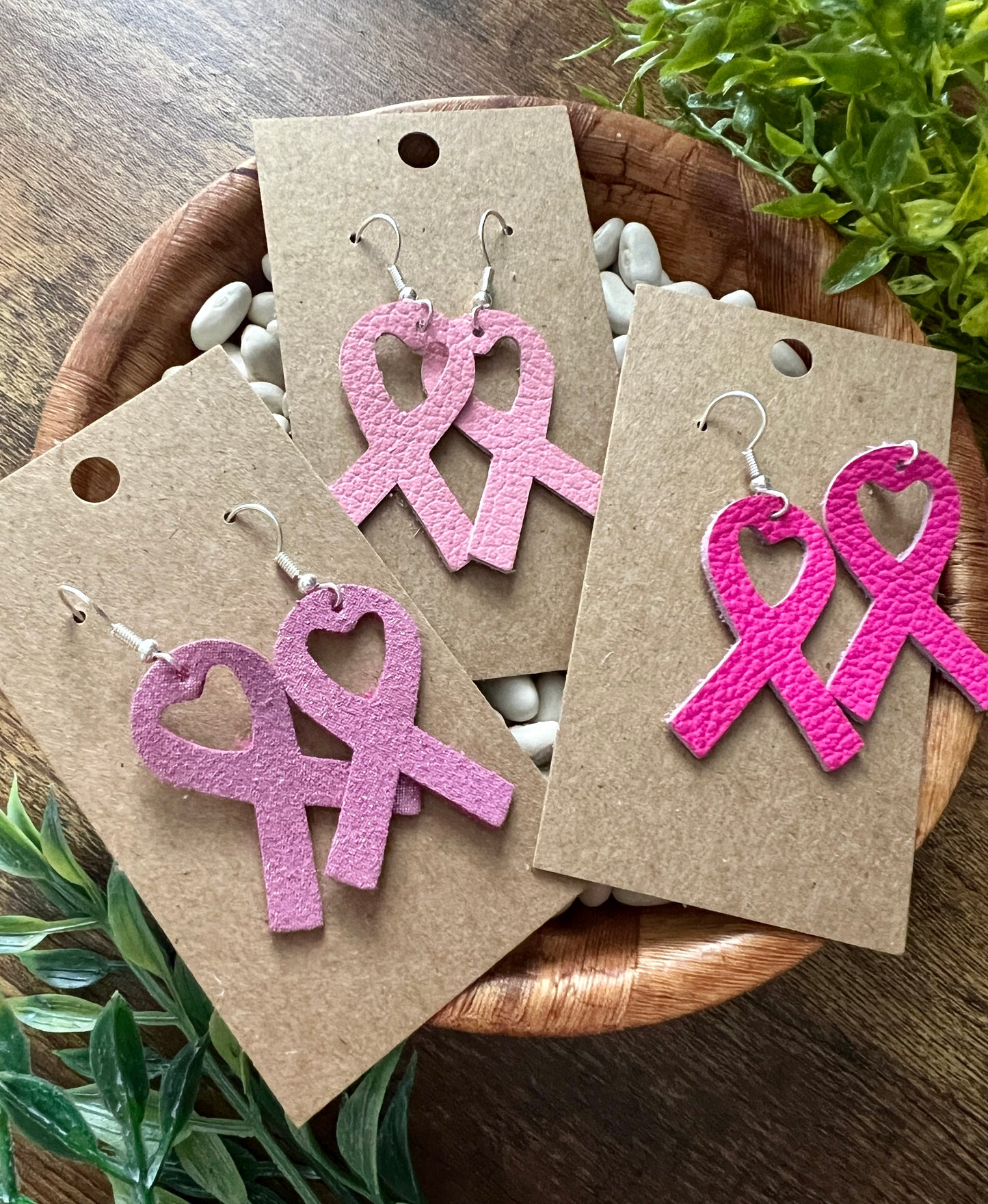 Pink Ribbon Earrings