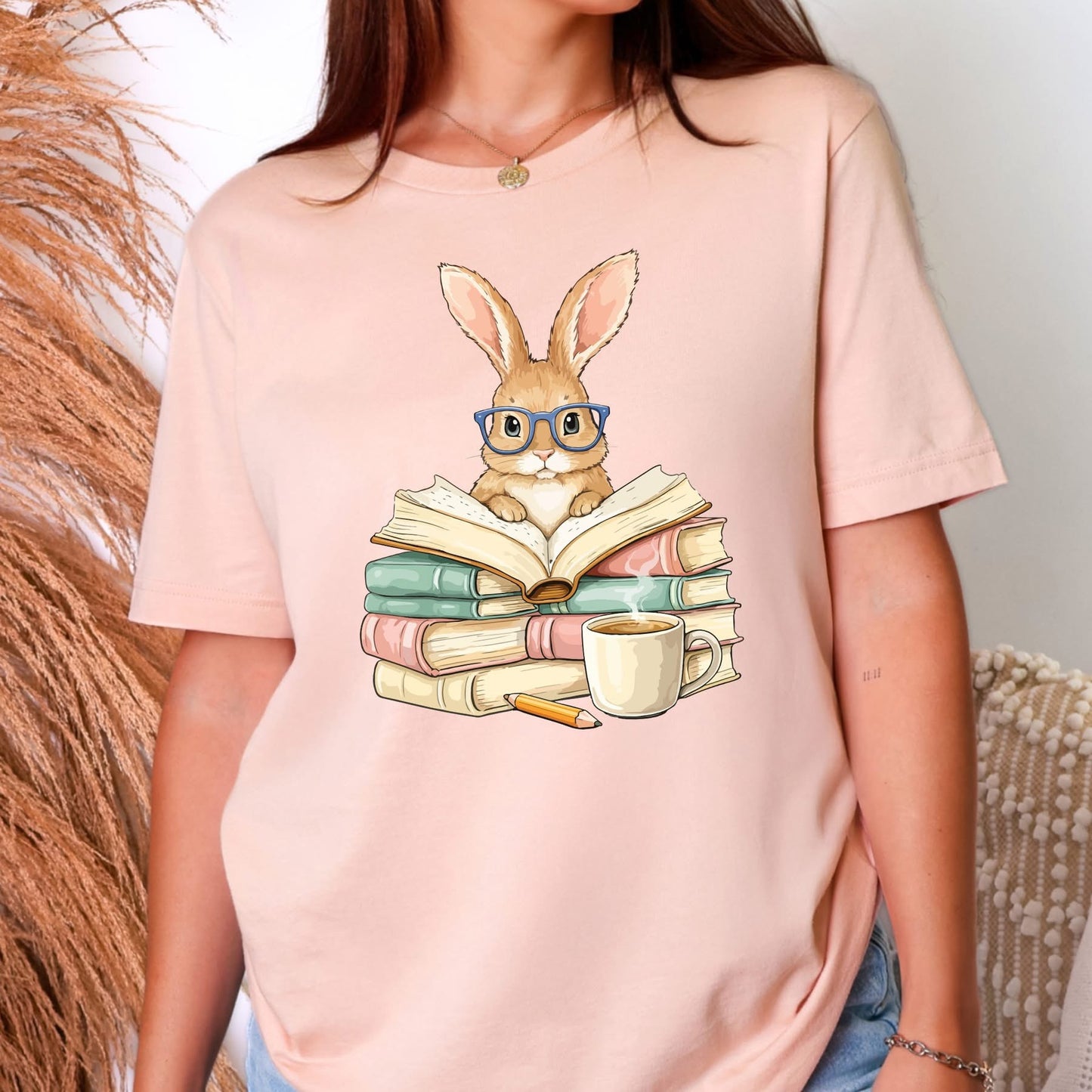 Reading Easter Bunny Graphic Tee