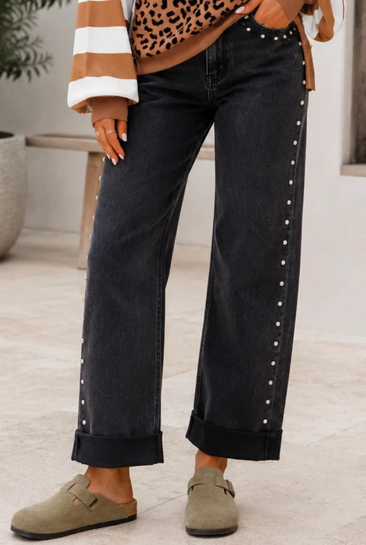 *PREORDER* Studded Detail Jeans