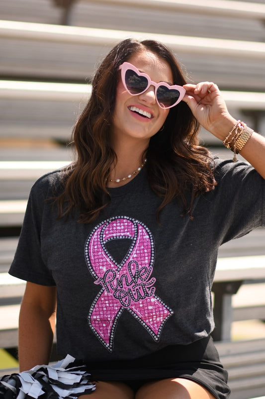 Pink Out Disco Ribbon Graphic Tee