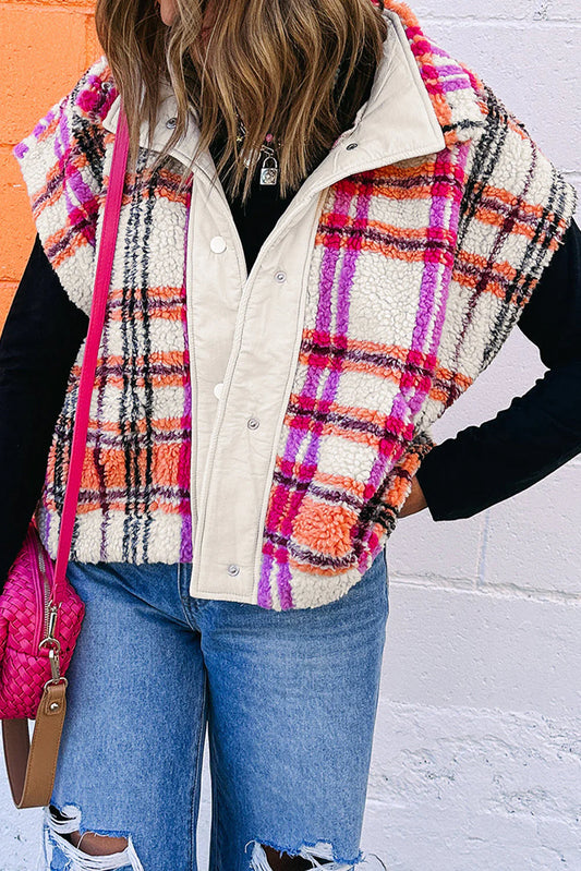 Plaid Sherpa Vest