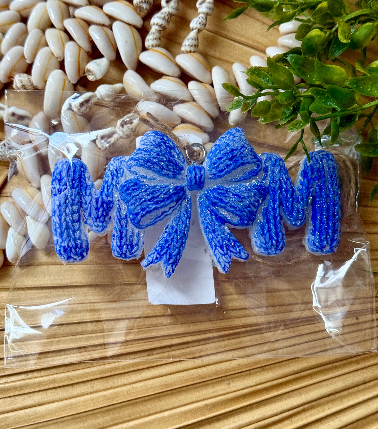Blue Mom Car Air Freshie (Black Ice)