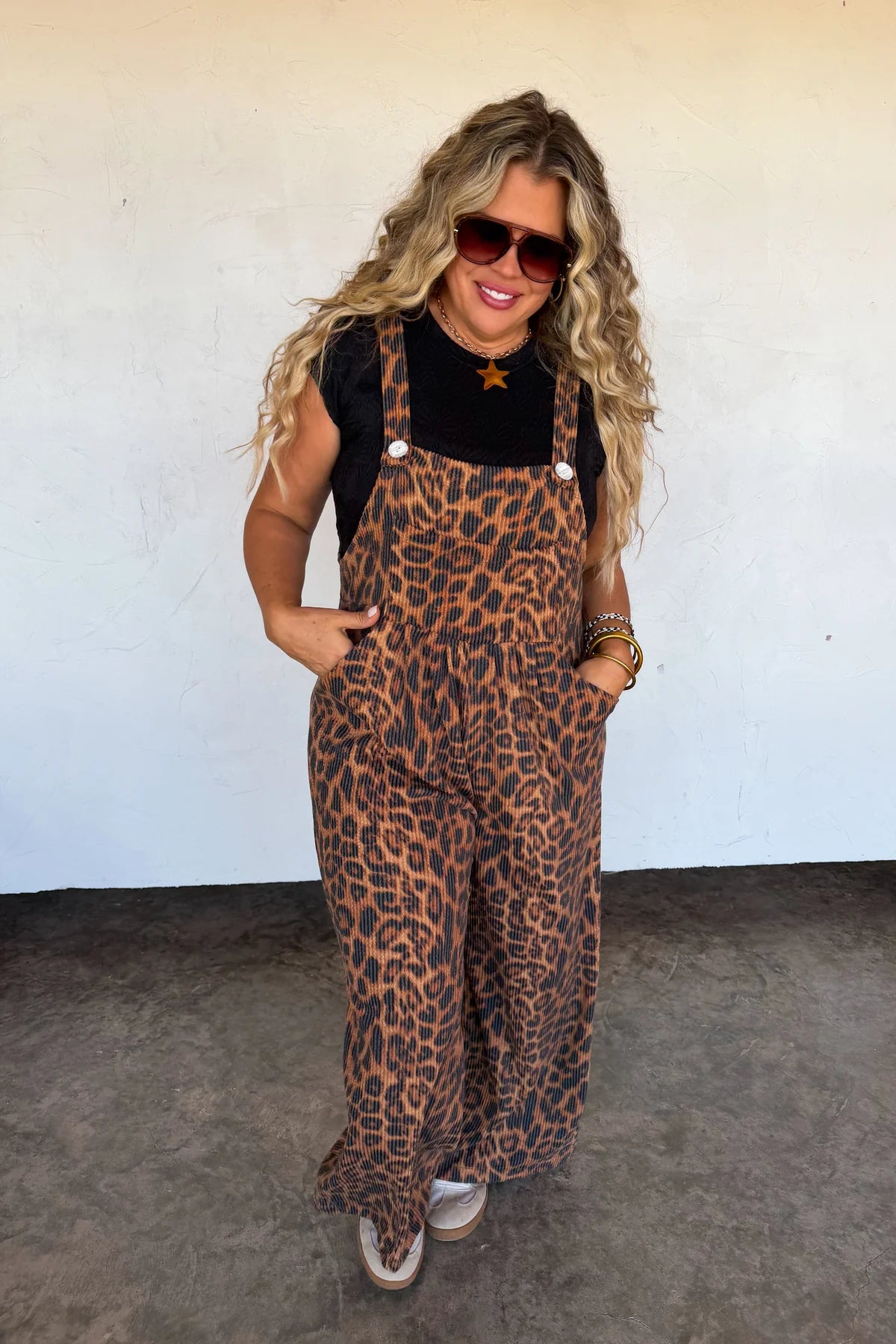 Cheetah Boho Overalls
