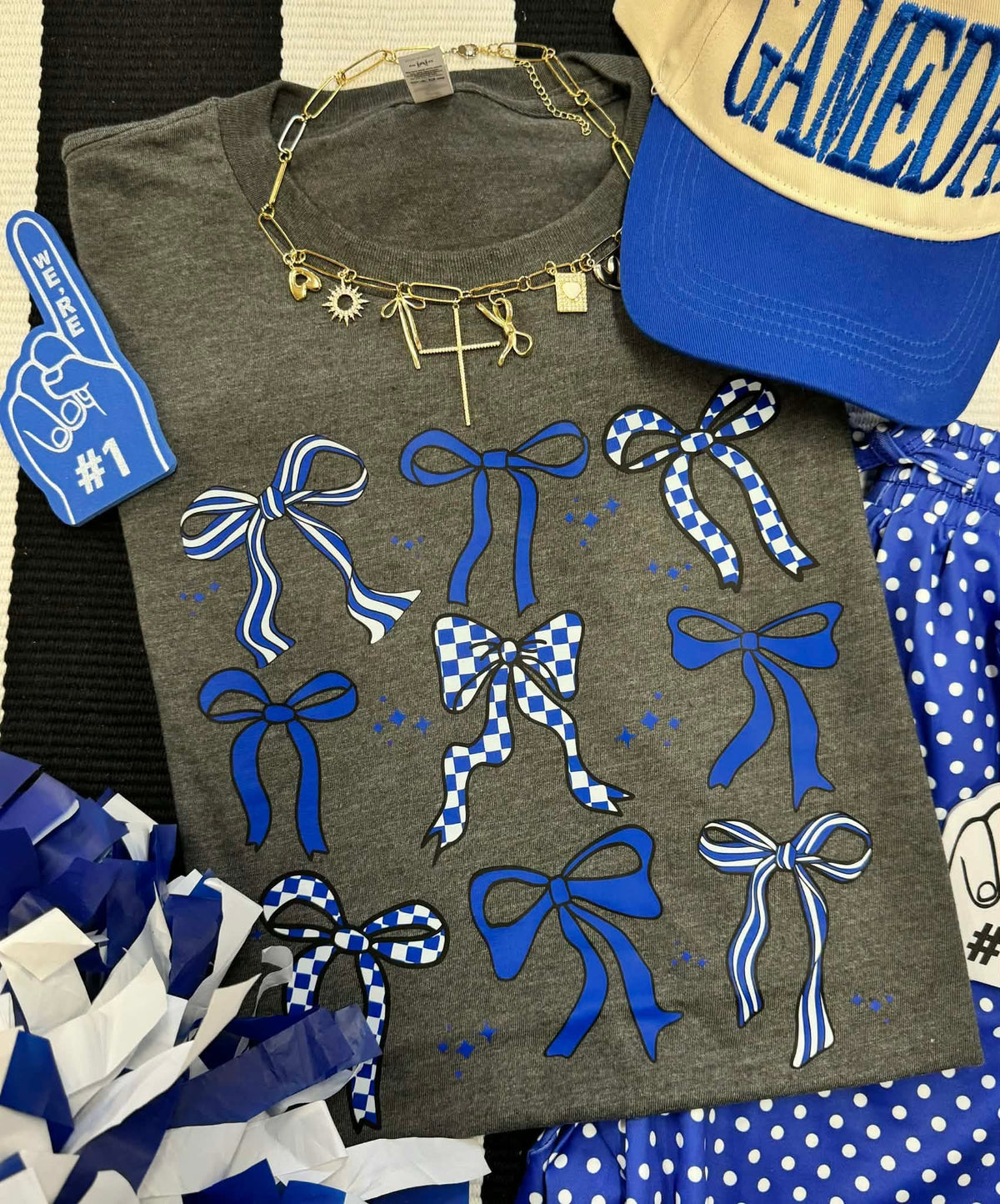 Blue Bows Graphic Tee