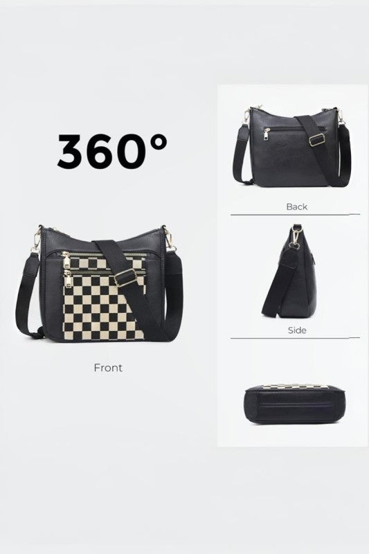 Checker Canvas Messenger Bag