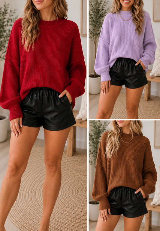 *PREORDER* Ribbed Knit Sweater
