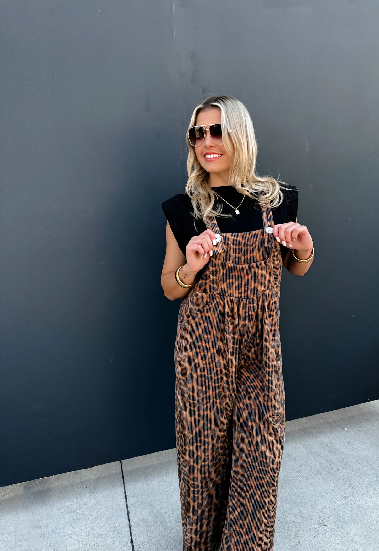 Cheetah Boho Overalls