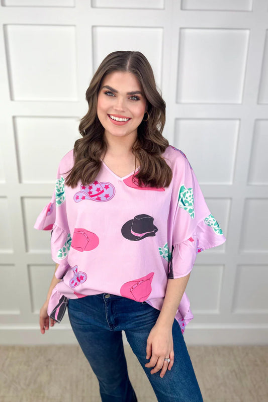 Cowgirl Ruffle Top Plus+
